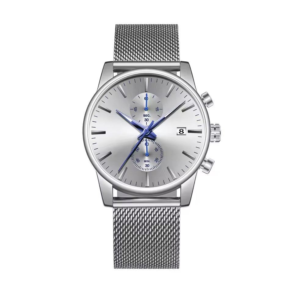 Yellow Gold Diamond Bezel Silver Dial