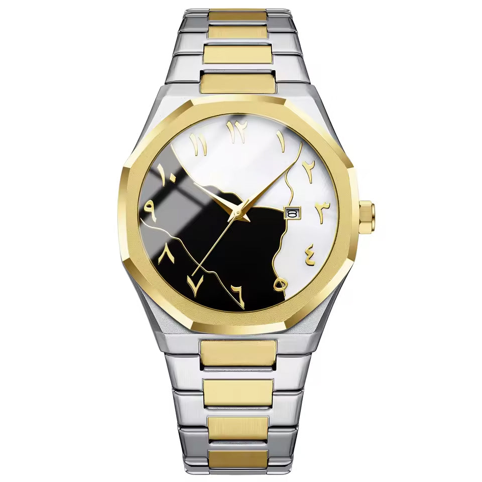 Blue Ceramic Bezel White Gold Mens Watch