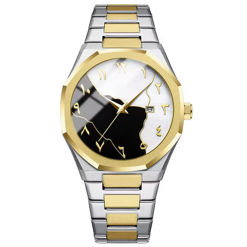 Blue Ceramic Bezel White Gold Mens Watch