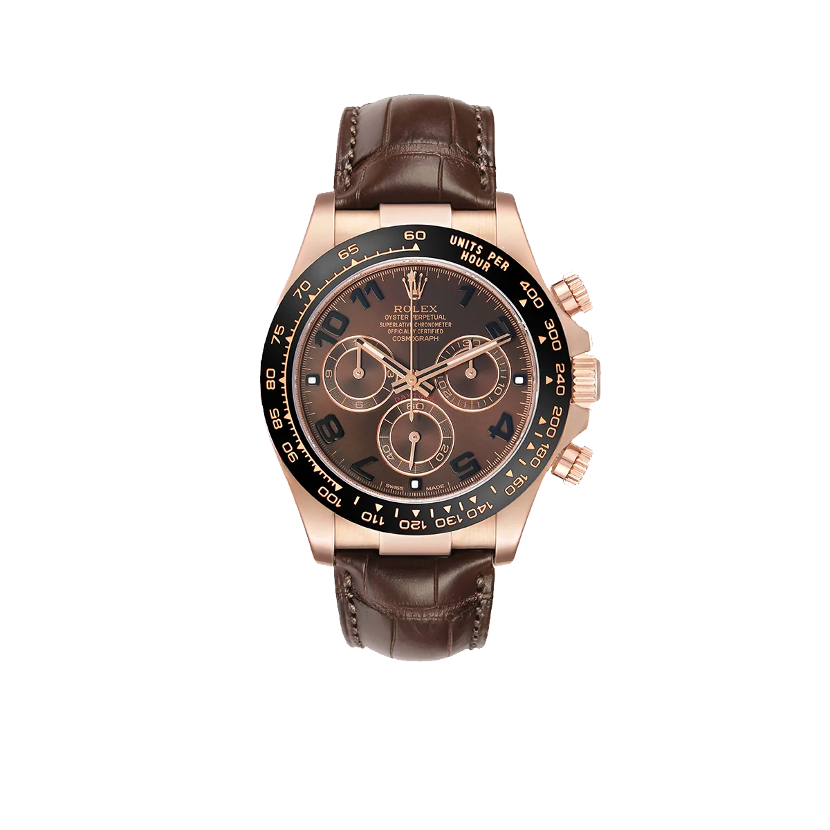 Rolex Daytona 40mm Rose Gold Chocolate Dial Mens Watch 116515